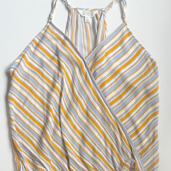 Market & spruce striped spaghetti strap wrap/ bubble/ high low top - Picture 5 of 9